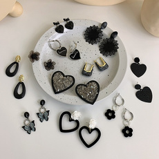 Heart, Fashion, Jewelry, vintage earrings