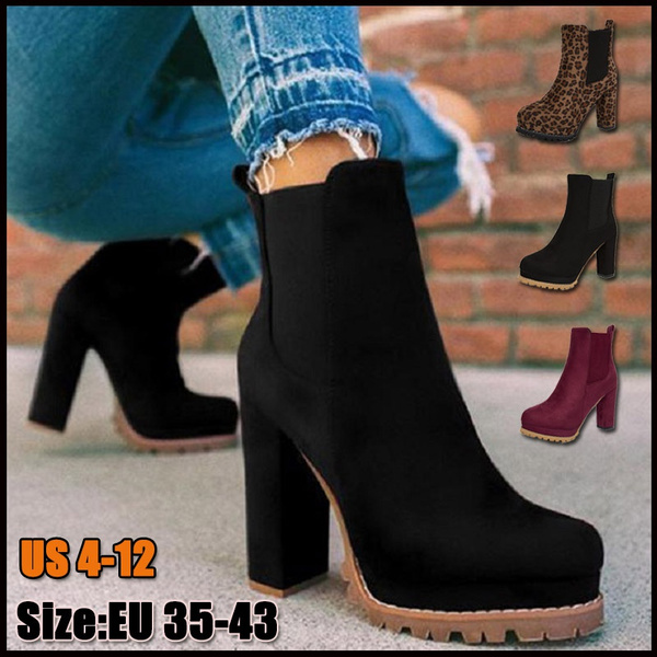 Booties with hotsell thick heel