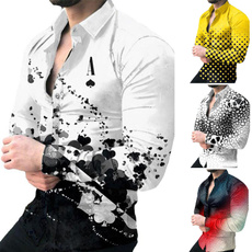 Fashion, gradienttshirtwithfrontbutton, Shirt, Sleeve