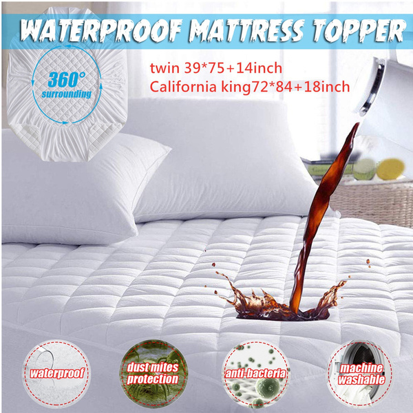13 Sizes Waterproof Mattress Topper Protector Cover Pad Hypoallergenic