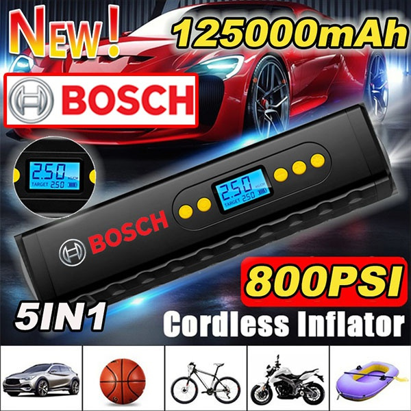 BOSCH 800PSI Tire Air Pump 2022 New Extreme Edition 12V 800PSI 125000mAh Tyre Inflator Cordless Portable Compressor Digital Car Tyre Pump Preset