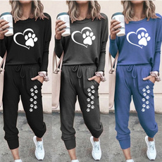 Fashion, catpaw, pants, Long Sleeve