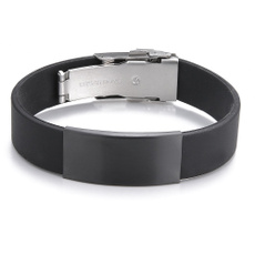 Charm Bracelet, rubberbracelet, Titanium Steel Bracelet, Silicone