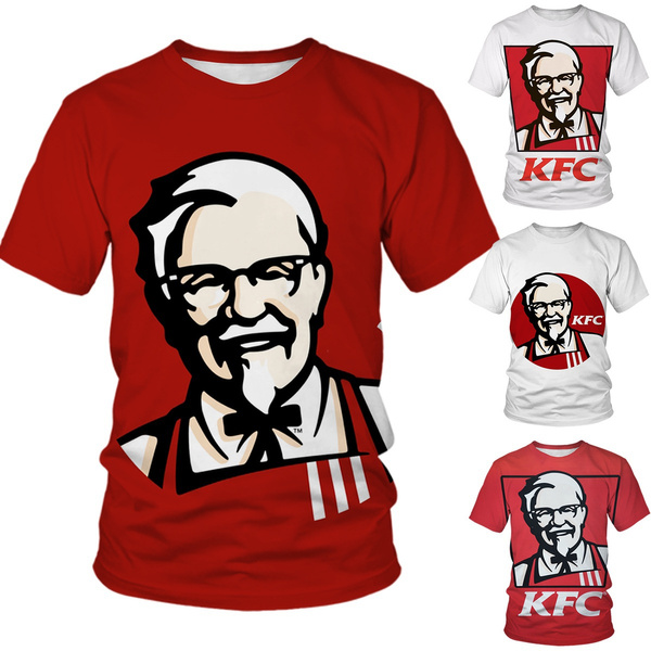 New Men/Womens KFC Colonel Funny 3D Print Fashion t shirt Round Neck T  Shirts