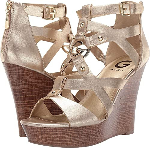 g by guess dodge platform wedge sandals