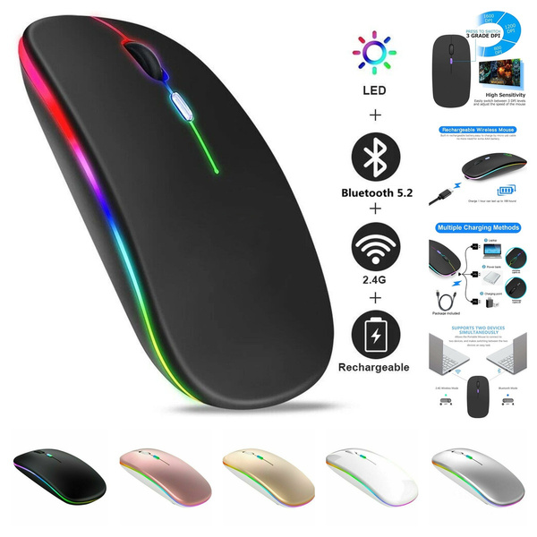 Wireless Mouse Bluetooth RGB Rechargeable Mouse Wireless Computer Silent  Mause LED Backlit Ergonomic Gaming Mouse for Laptop PC - China Gaming Mouse  and Wireless Mouse price