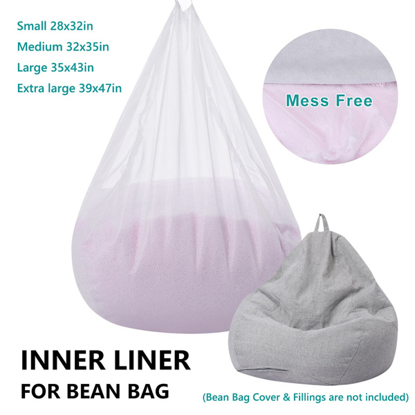 Washable No Filler Bean Bag Chair Inner Cover Zipper Opening Lazy Sofa  Inner Liner Bean Bag Insert Replacement Cover Inner Liner for Bean Bag Bean  Bag Inner Liner