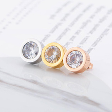 goldplated, Fashion, gold, Stud Earring
