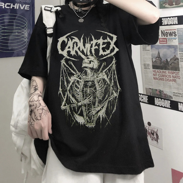 Punk Dark Aesthetic T-shirt  Aesthetic t shirts, Harajuku outfits