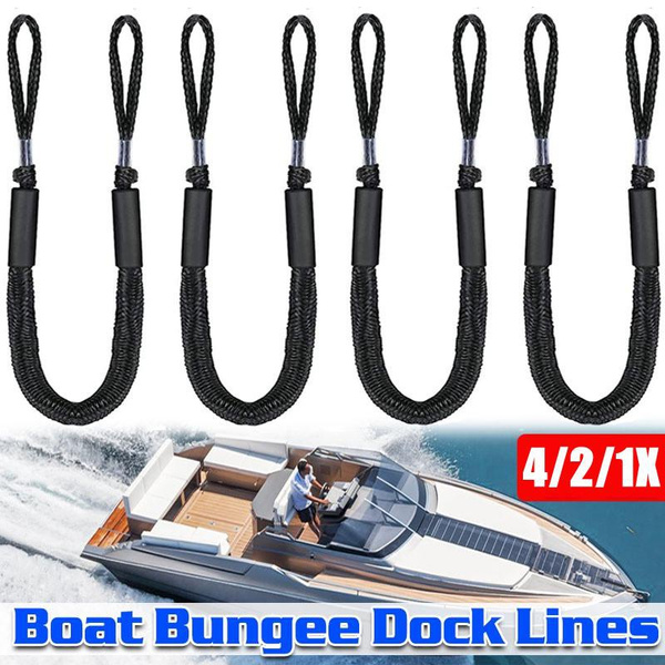 Boat Bungee Dock Lines,4 Ft Mooring Rope Boating Dock Accessories