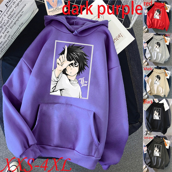 Autumn and Winter Fashion New Classic Anime Death Note Hoodie Sweater Anime  Character Lawliet Hoodie Loose Casual Unisex Sweater Top Clothes | Wish