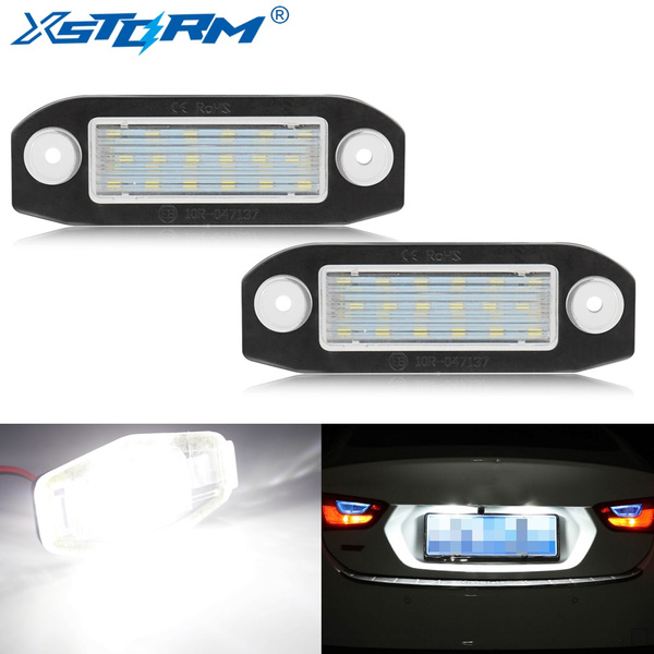 2Pieces LED Car Number License Plate Lights Accessories Lamps Canbus 12V  For Volvo C30 C70 S40 S60 S80 V70 V60 V50 XC60 XC70 XC90