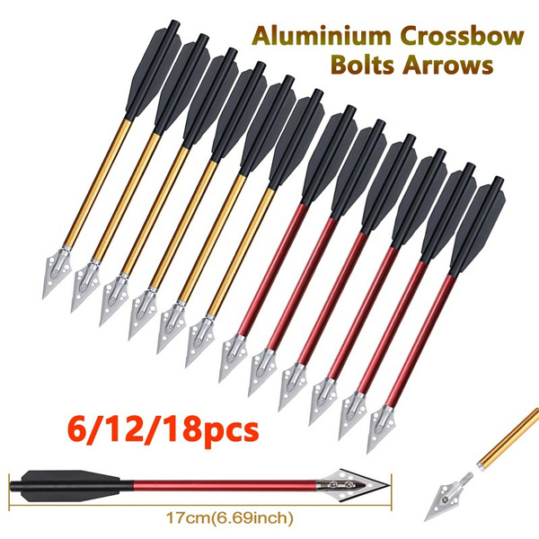 Aluminium Crossbow Bolts Arrows 669in Pistol Crossbow Arrow Steel Hunting Arrows For 50 80lbs 7801