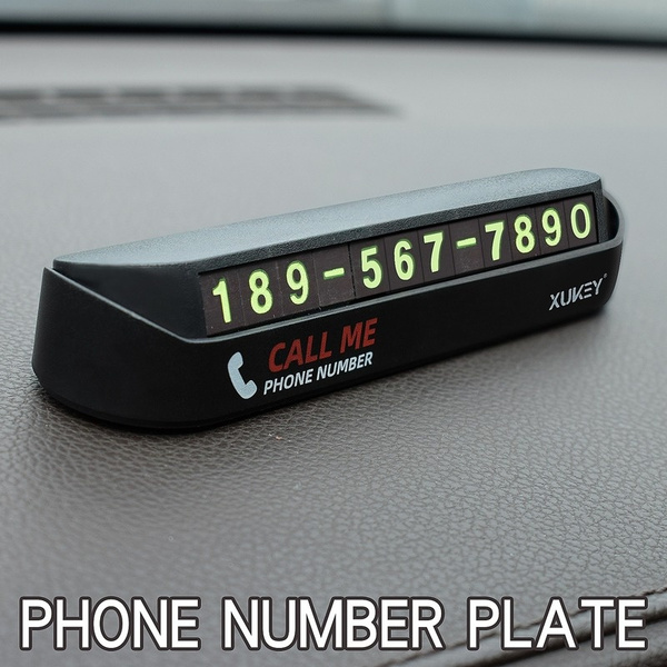 1 Pcs Car Phone Number Parking Plate Temporary Stop Sign Sticker