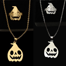 goldplated, ghostnecklace, halloweenparty, halloweengift