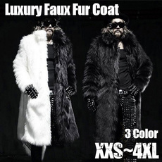 Stand Collar, fauxfurcoat, Plus Size, fur