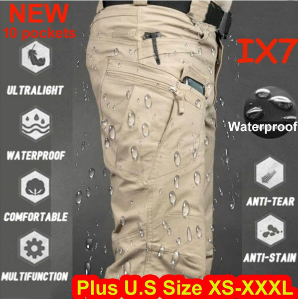 2022 NEW 10 Pockets Cargo Pants Outdoors Waterproof Tactical Pants SWAT  Trousers Users Men's Hiking Pants Fishing Pants Plus U.S Size XS-XXXL