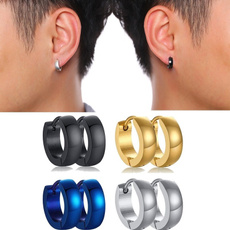Steel, mensjewelryhoop, Hoop Earring, stainless steel earrings