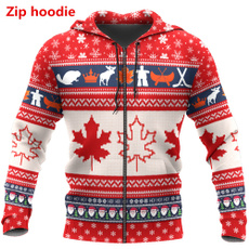 3D hoodies, zipjacket, Fashion, leaf
