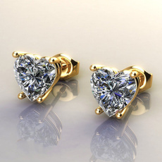 moissanite, Heart, DIAMOND, Jewelry