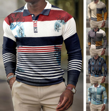 Fashion, Polo Shirts, printed, Long sleeved