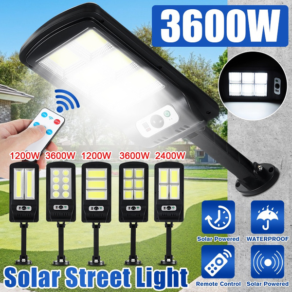 3600W Solar Street Road Light Motion Sensor+RemoteControl Outdoor Yard