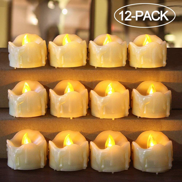3/6/12Pack LED Votive Candles with Timer LED Flameless Votive