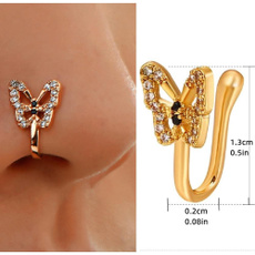 butterfly, Woman, puncturejewelry, Joyería de pavo reales