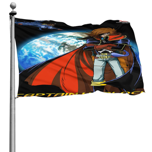 Space Pirate Captain Harlock Flag 2x3 ft | Wish