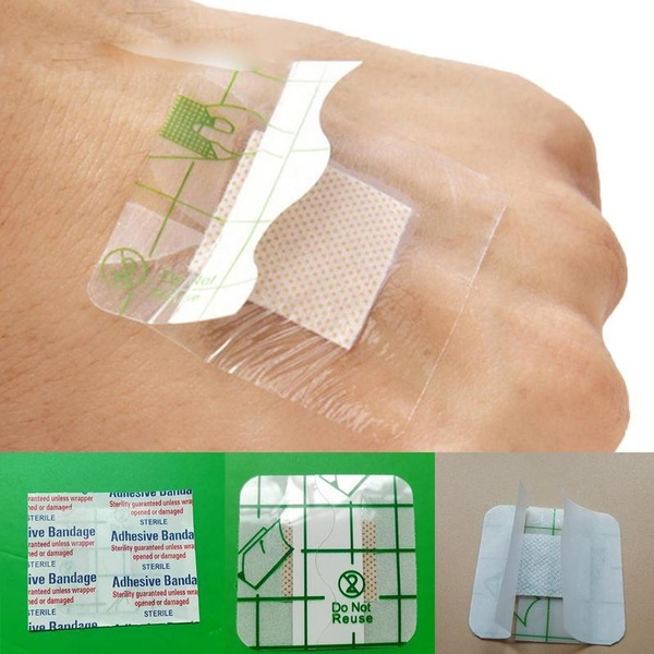 100pcs Medical Adhesive Square Wound Sticker Waterproof First Aid Care ...