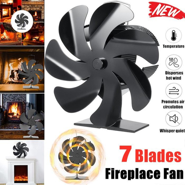6 Blades Stove Fan Heat Powered Fireplace Fan Log - View #10