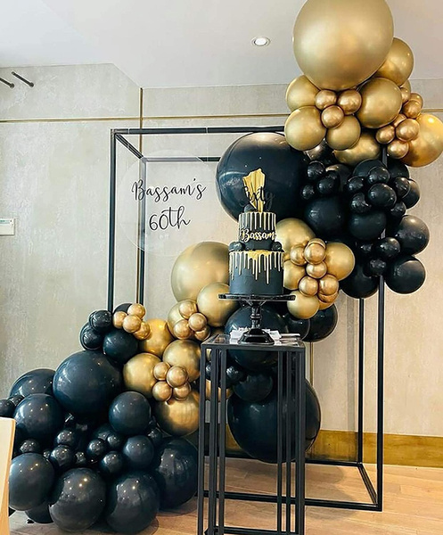 Black Gold Balloon Arch Kit Set Garland Birthday Wedding Party Baby Shower  Decor