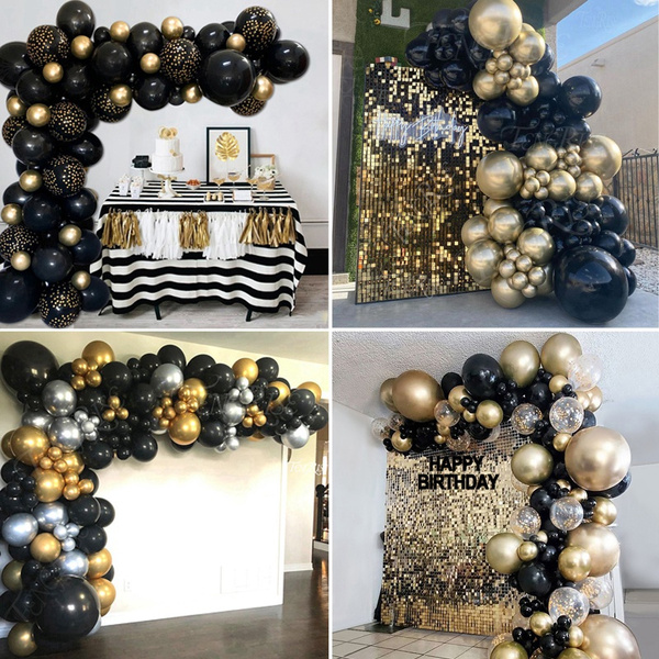 Balloon Garland Arch Kit Black Gold Balloon Garland Party Balloons for 30th  40th 50th Birthday Baby Shower Graduation Wedding Anniversary Party Backdrop  Decoration