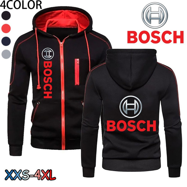 Bosch New Men's Popular Hooded Jacket Winter Fleece Mens Jacket Knit Zip  Hoodie Men's Jacket