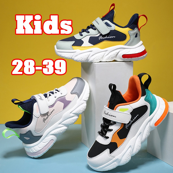 Kids velcro sale running shoes