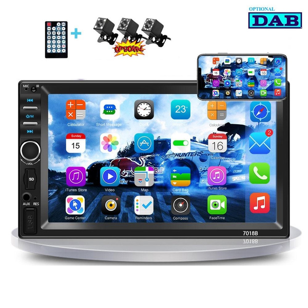 7" DAB Stereo Autoradio FM Bluetooth Doppel 2DIN USB SD AUX MP5 Player Touch