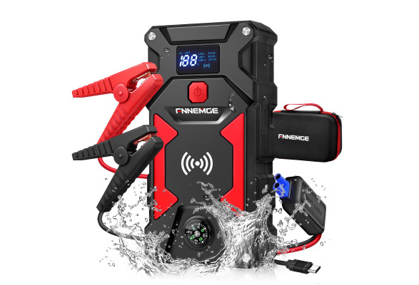 FNNEMGE Car Jump Starter 2500A Peak 24800mAh 12V Super Safe Jump 