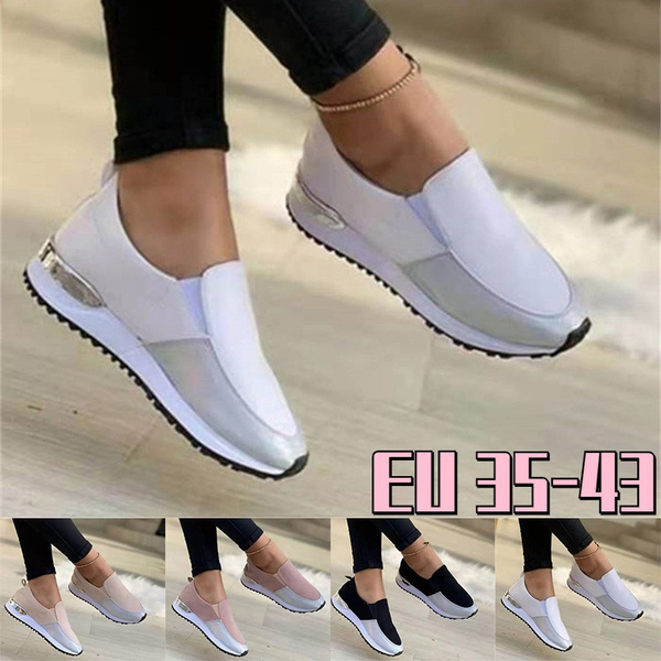 component Kwadrant Nebu Laufschuhe Plus Size 35-43 Women's Fashion Sneakers Ladies Solid Color  Slip-On Sneakers for Female Casual Sport Shoes Zapatos De Mujer Schuhe Damen  [<>] | Wish