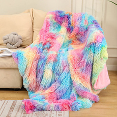 Soft, shaggy, fur, rainbow