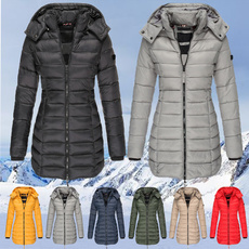 hooded, Winter, pufferjacket, Long Sleeve