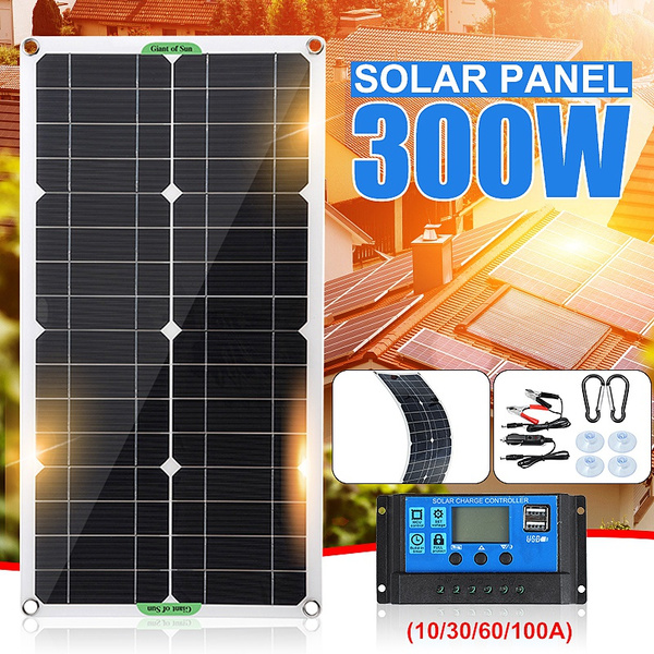 Solar Panel Kit With 10/30/60/100A Solar Controller Flexible Solar