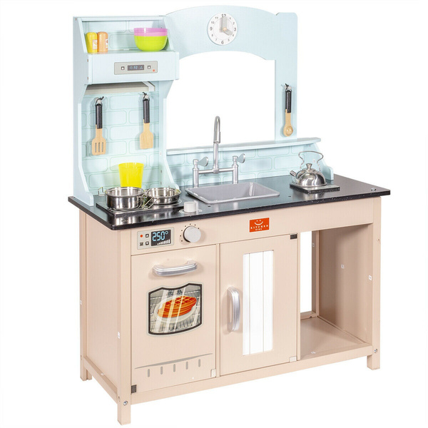 Kitchen Play Set Pretend Baker Kids Toy Cooking Playset Girls Little