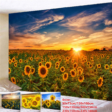 Decor, Sunflowers, Nature, hangingtapestry