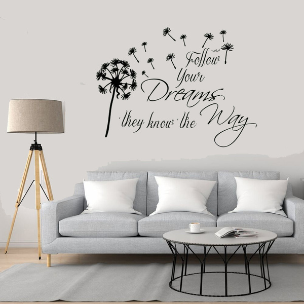 Inspirational Wall Sticker Quote Follow Your Dreams Family Wall ...