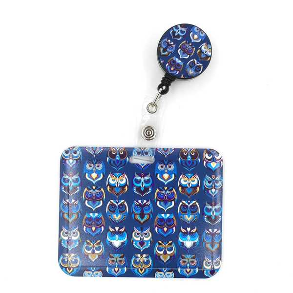 1pc Funny Cute Owl Meme Cute Credit Card Cover Lanyard Bags