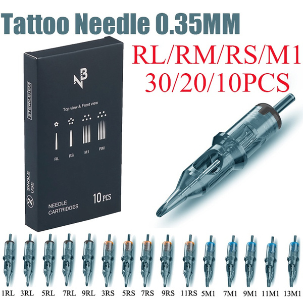 30/20/10PCSCartridge Tattoo Needles RL RS RM M1 Disposable Sterilized ...