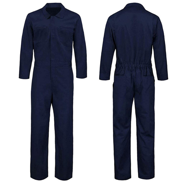 Men's Long Sleeve Zip-Front Coverall Cosplay Props Overal Long Jumpsuit ...