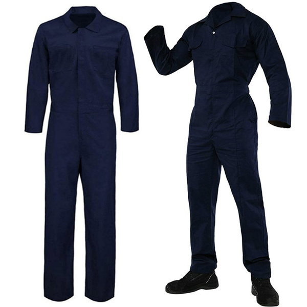 Men's Long Sleeve Zip-Front Coverall Cosplay Props Overal Long Jumpsuit ...