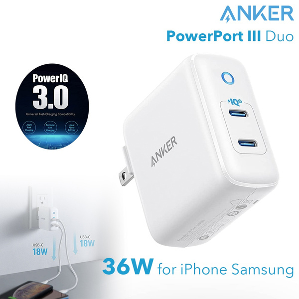 Refurbished Iphone Charger Usb C Anker 36w 2 Port Piq 3 0 Powerport Iii Duo Type C Foldable Fast Charger Power Delivery For Iphone 12 12 Mini 12 Pro 12 Pro Max 11 Xr Galaxy Pixel Ipad Pro And More