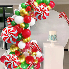 christmasballoon, redgreen, gold, christmasballoongarlandkit